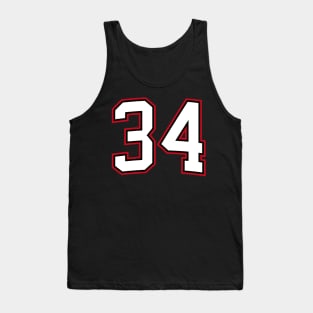 Number Thirty Four 34 Tank Top